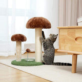 Cat Tree Palace - Cat Scratching Posts USA Cat Scratching Post Specialists | Cat Scratcher Trees & Poles 21.3" Mushroom Cat Scratching Post / Tree / Pole - Green/Brown Buy 21.3" Mushroom Cat Scratching Post / Tree / Pole │Cat Tree Palace