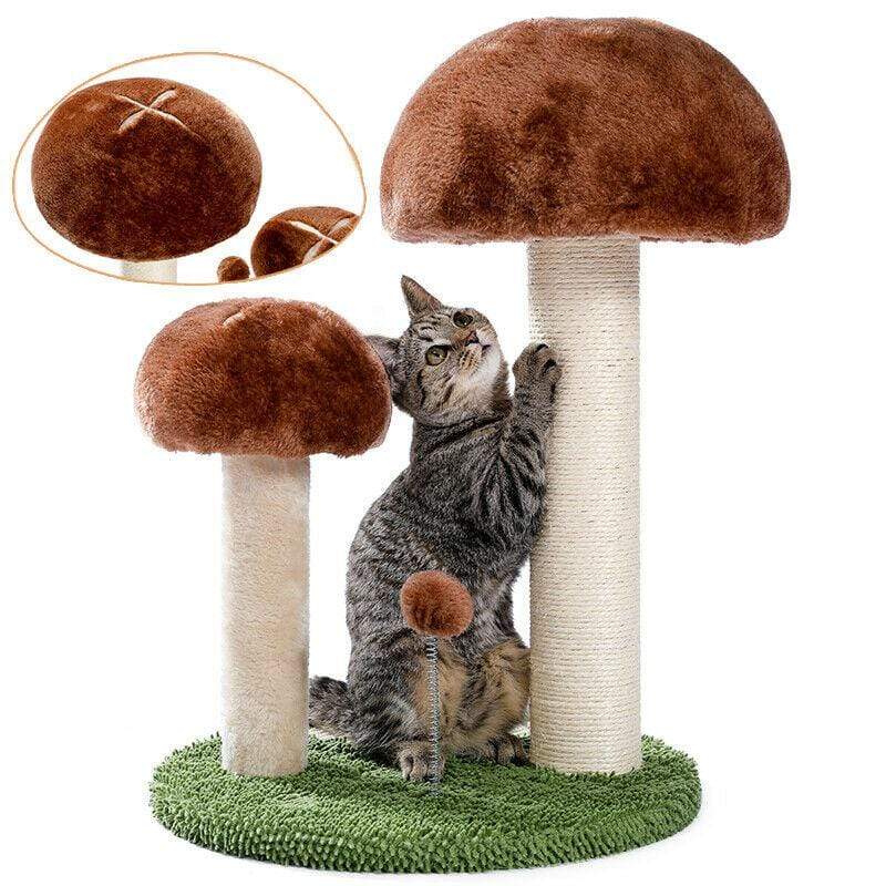 Cat Tree Palace - Cat Scratching Posts USA Cat Scratching Post Specialists | Cat Scratcher Trees & Poles 21.3" Mushroom Cat Scratching Post / Tree / Pole - Green/Brown Buy 21.3" Mushroom Cat Scratching Post / Tree / Pole │Cat Tree Palace