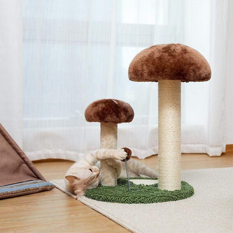 Cat Tree Palace - Cat Scratching Posts USA Cat Scratching Post Specialists | Cat Scratcher Trees & Poles 21.3" Mushroom Cat Scratching Post / Tree / Pole - Green/Brown Buy 21.3" Mushroom Cat Scratching Post / Tree / Pole │Cat Tree Palace
