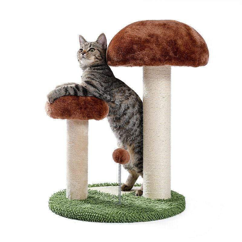 Cat Tree Palace - Cat Scratching Posts USA Cat Scratching Post Specialists | Cat Scratcher Trees & Poles 21.3" Mushroom Cat Scratching Post / Tree / Pole - Green/Brown Buy 21.3" Mushroom Cat Scratching Post / Tree / Pole │Cat Tree Palace