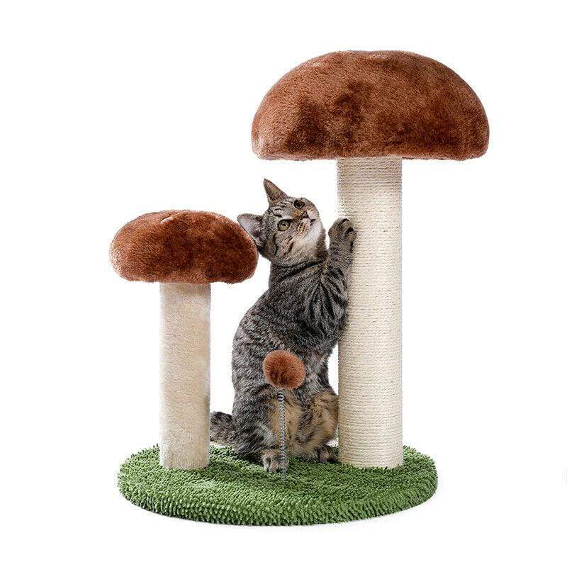Cat Tree Palace - Cat Scratching Posts USA Cat Scratching Post Specialists | Cat Scratcher Trees & Poles 21.3" Mushroom Cat Scratching Post / Tree / Pole - Green/Brown Buy 21.3" Mushroom Cat Scratching Post / Tree / Pole │Cat Tree Palace
