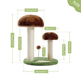 Cat Tree Palace - Cat Scratching Posts USA Cat Scratching Post Specialists | Cat Scratcher Trees & Poles 21.3" Mushroom Cat Scratching Post / Tree / Pole - Green/Brown Buy 21.3" Mushroom Cat Scratching Post / Tree / Pole │Cat Tree Palace