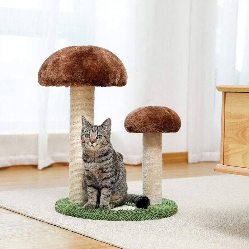 Cat Tree Palace - Cat Scratching Posts USA Cat Scratching Post Specialists | Cat Scratcher Trees & Poles 21.3" Mushroom Cat Scratching Post / Tree / Pole - Green/Brown Buy 21.3" Mushroom Cat Scratching Post / Tree / Pole │Cat Tree Palace