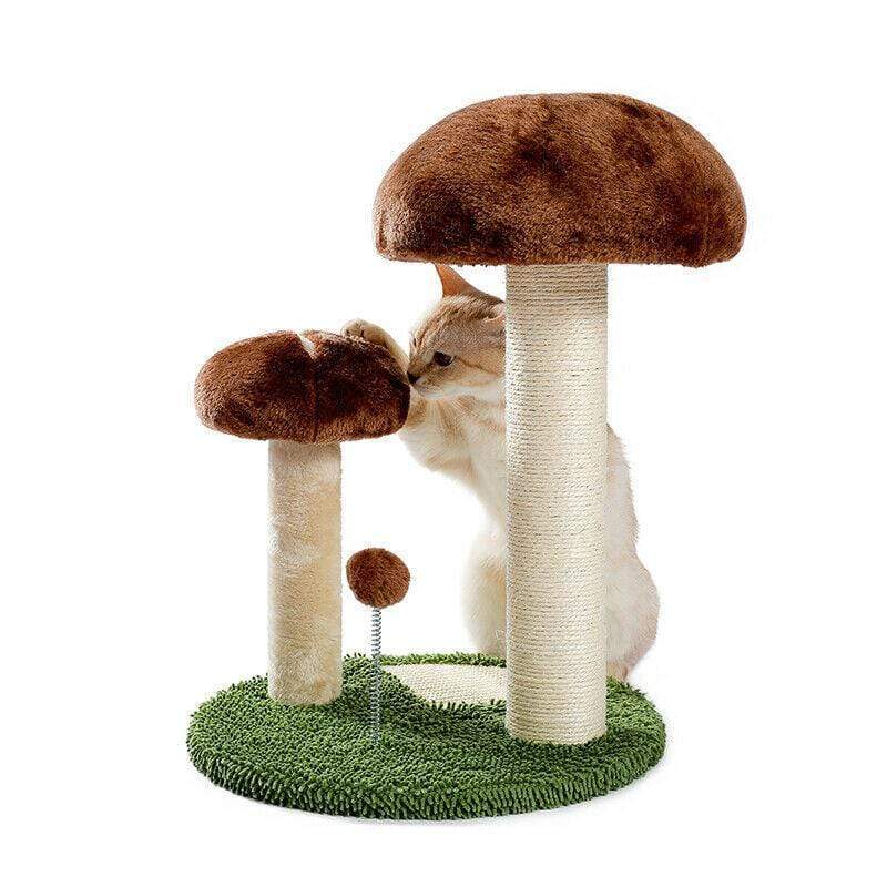 Cat Tree Palace - Cat Scratching Posts USA Cat Scratching Post Specialists | Cat Scratcher Trees & Poles 21.3" Mushroom Cat Scratching Post / Tree / Pole - Green/Brown Buy 21.3" Mushroom Cat Scratching Post / Tree / Pole │Cat Tree Palace