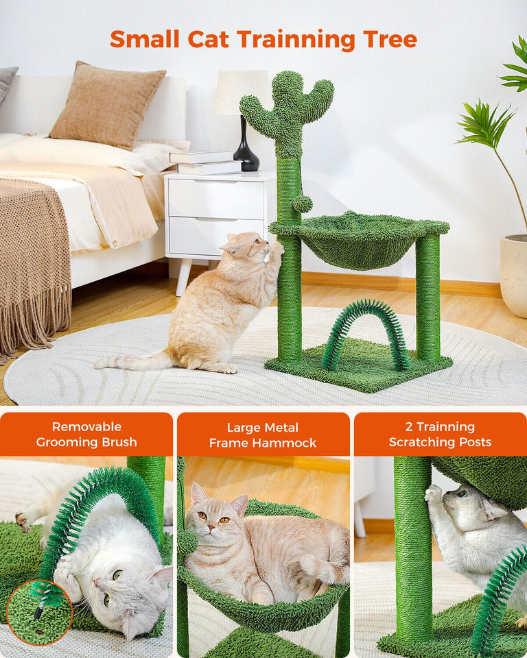 Cat Tree Palace - Cat Scratching Posts USA Cat Scratching Post Specialists | Cat Scratcher Trees & Poles 35.4" Cactus Cat Scratching Post / Tree / Pole - Green﻿