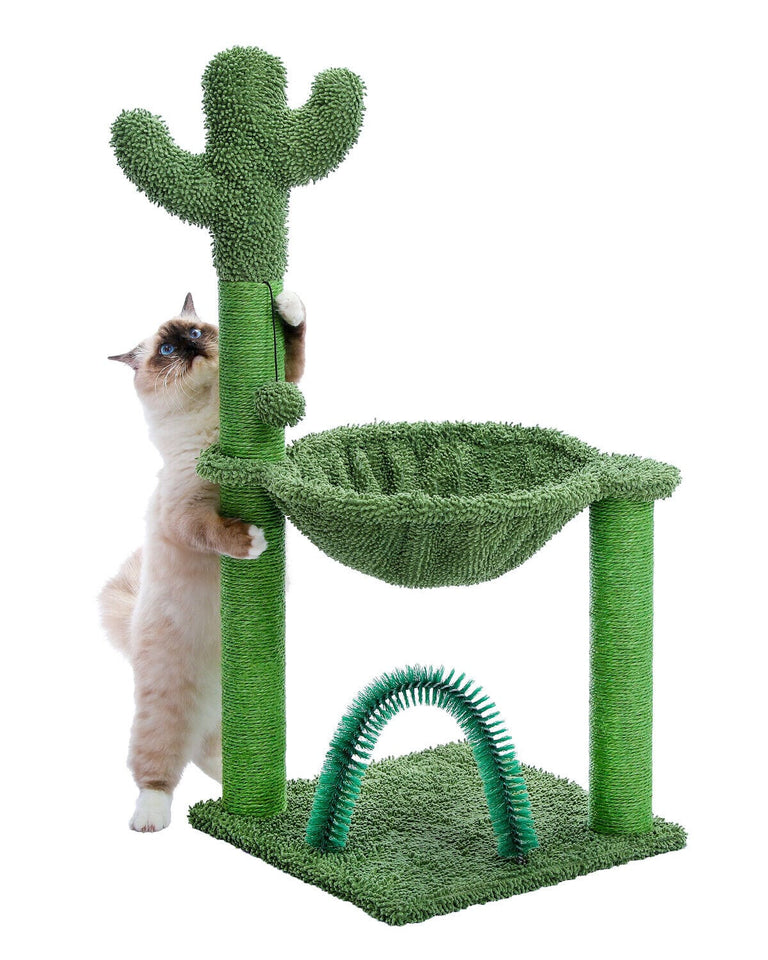 Cat Tree Palace - Cat Scratching Posts USA Cat Scratching Post Specialists | Cat Scratcher Trees & Poles 35.4" Cactus Cat Scratching Post / Tree / Pole - Green﻿