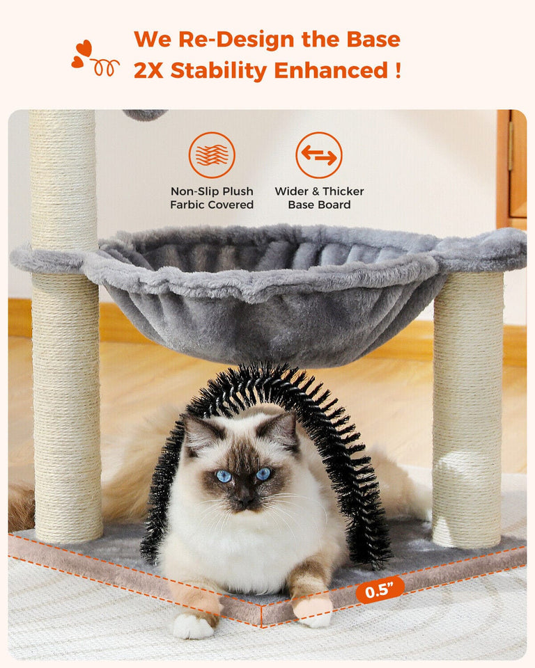 Cat Tree Palace - Cat Scratching Posts USA Cat Scratching Post Specialists | Cat Scratcher Trees & Poles 35.4" Cat Scratching Post / Tree / Pole - Grey