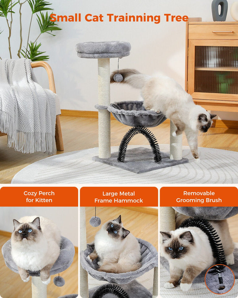 Cat Tree Palace - Cat Scratching Posts USA Cat Scratching Post Specialists | Cat Scratcher Trees & Poles 35.4" Cat Scratching Post / Tree / Pole - Grey