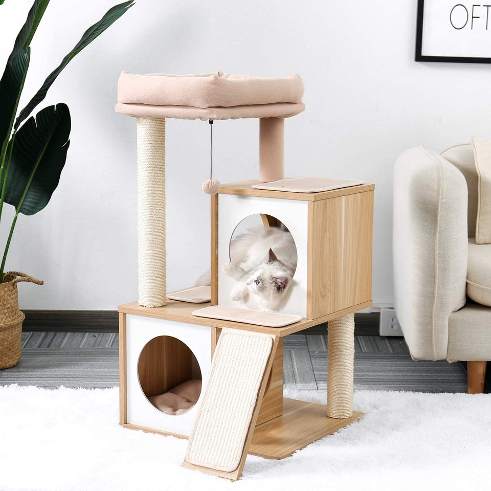 Cat Tree Palace - Cat Scratching Posts USA Cat Scratching Post Specialists | Cat Scratcher Trees & Poles 35" Cat Scratching Post / Tree / Pole - Beige & Wood Buy 35" Cat Scratch Post - Grey Coco │Cat Tree Palace