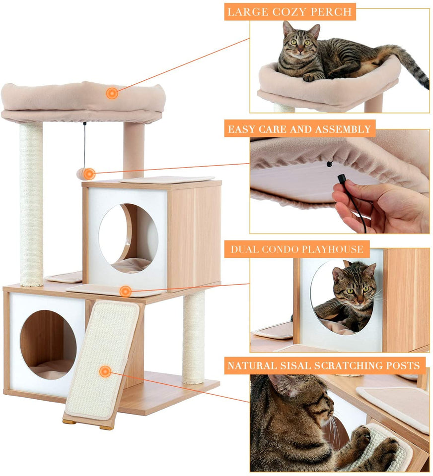 Cat Tree Palace - Cat Scratching Posts USA Cat Scratching Post Specialists | Cat Scratcher Trees & Poles 35" Cat Scratching Post / Tree / Pole - Beige & Wood Buy 35" Cat Scratch Post - Grey Coco │Cat Tree Palace