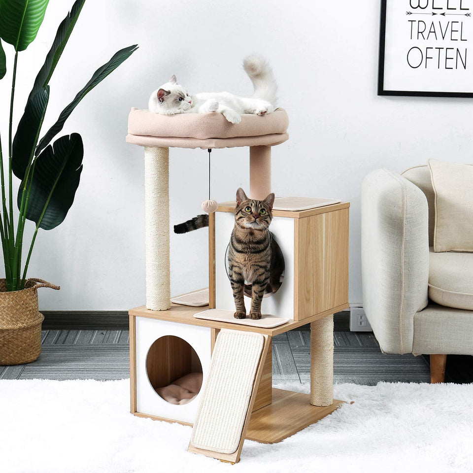 Cat Tree Palace - Cat Scratching Posts USA Cat Scratching Post Specialists | Cat Scratcher Trees & Poles 35" Cat Scratching Post / Tree / Pole - Beige & Wood Buy 35" Cat Scratch Post - Grey Coco │Cat Tree Palace
