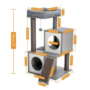 Cat Tree Palace - Cat Scratching Posts USA Cat Scratching Post Specialists | Cat Scratcher Trees & Poles 35" Cat Scratching Post / Tree / Pole - Grey Wood Buy 35" Cat Scratching Post / Tree / Pole - Grey Wood │ Cat Tree Palace
