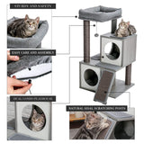 Cat Tree Palace - Cat Scratching Posts USA Cat Scratching Post Specialists | Cat Scratcher Trees & Poles 35" Cat Scratching Post / Tree / Pole - Grey Wood Buy 35" Cat Scratching Post / Tree / Pole - Grey Wood │ Cat Tree Palace