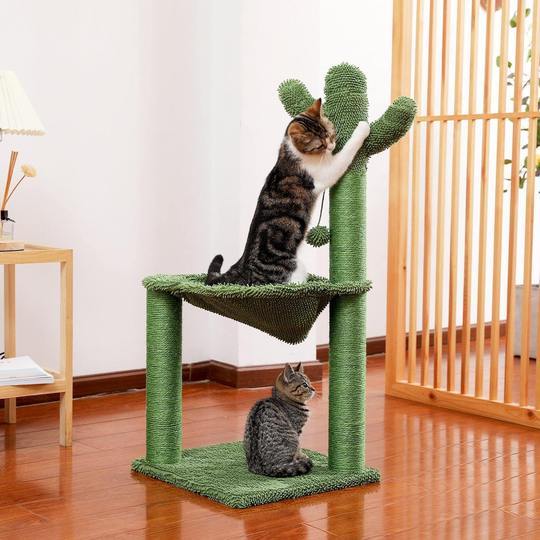 Cat Tree Palace - Cat Scratching Posts USA Cat Scratching Post Specialists | Cat Scratcher Trees & Poles 36.8" Cactus Cat Scratching Post / Tree / Pole - Green Buy 36.8" Cactus Cat Scratching Post / Tree / Pole │Cat Tree Palace