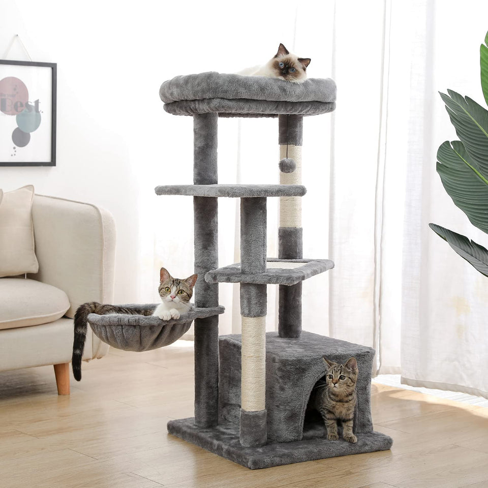 Cat Tree Palace - Cat Scratching Posts USA Cat Scratching Post Specialists | Cat Scratcher Trees & Poles 42.5" Cat Scratching Post / Tree / Pole - Grey Buy 42.5" Cat Scratching Post / Tree / Pole - Grey │ Cat Tree Palace