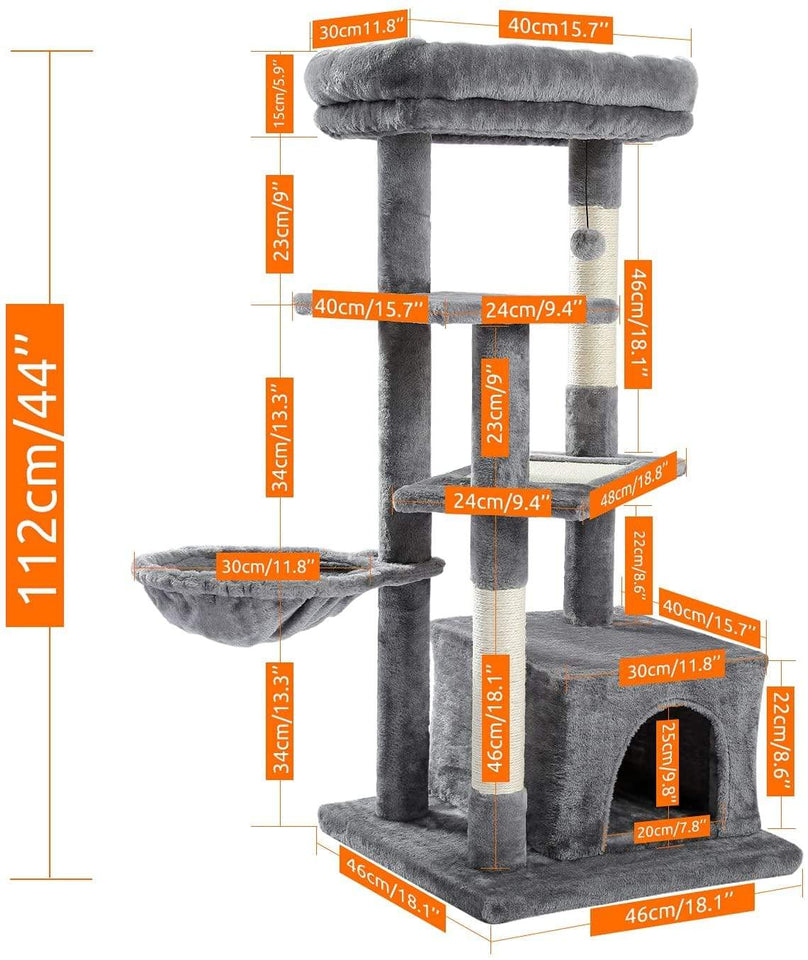 Cat Tree Palace - Cat Scratching Posts USA Cat Scratching Post Specialists | Cat Scratcher Trees & Poles 42.5" Cat Scratching Post / Tree / Pole - Grey Buy 42.5" Cat Scratching Post / Tree / Pole - Grey │ Cat Tree Palace