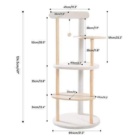 Cat Tree Palace - Cat Scratching Posts USA Cat Scratching Post Specialists | Cat Scratcher Trees & Poles 49" Cat Scratching Post / Tree / Pole - White Buy 49" Cat Scratching Post / Tree / Pole - White │ Cat Tree Palace