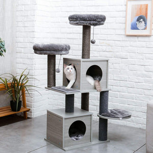 Cat Tree Palace - Cat Scratching Posts USA Cat Scratching Post Specialists | Cat Scratcher Trees & Poles 51.1" Cat Scratching Post / Tree / Pole - Grey Wood Buy 51.1" Cat Scratching Post / Tree / Pole - Grey │ Cat Tree Palace