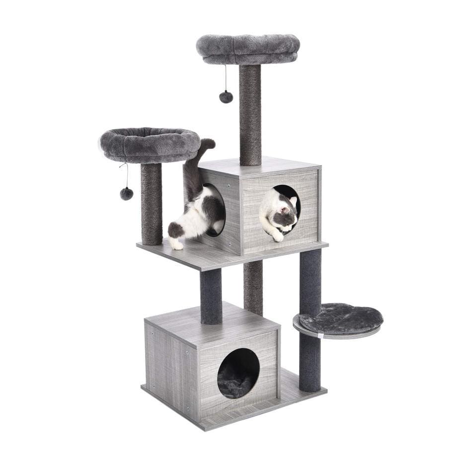 Cat Tree Palace - Cat Scratching Posts USA Cat Scratching Post Specialists | Cat Scratcher Trees & Poles 51.1" Cat Scratching Post / Tree / Pole - Grey Wood Buy 51.1" Cat Scratching Post / Tree / Pole - Grey │ Cat Tree Palace