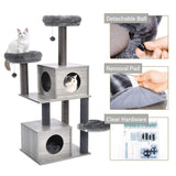 Cat Tree Palace - Cat Scratching Posts USA Cat Scratching Post Specialists | Cat Scratcher Trees & Poles 51.1" Cat Scratching Post / Tree / Pole - Grey Wood Buy 51.1" Cat Scratching Post / Tree / Pole - Grey │ Cat Tree Palace