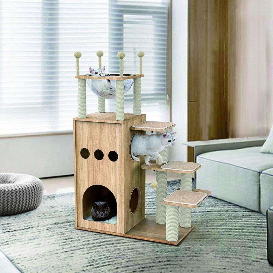 Cat Tree Palace - Cat Scratching Posts USA Cat Scratching Post Specialists | Cat Scratcher Trees & Poles 51.2" Deluxe Cat Scratching Post / Tree / Pole - Wood Buy 51.2" Deluxe Cat Scratching Post / Tree / Pole - Wood │Cat Tree Palace