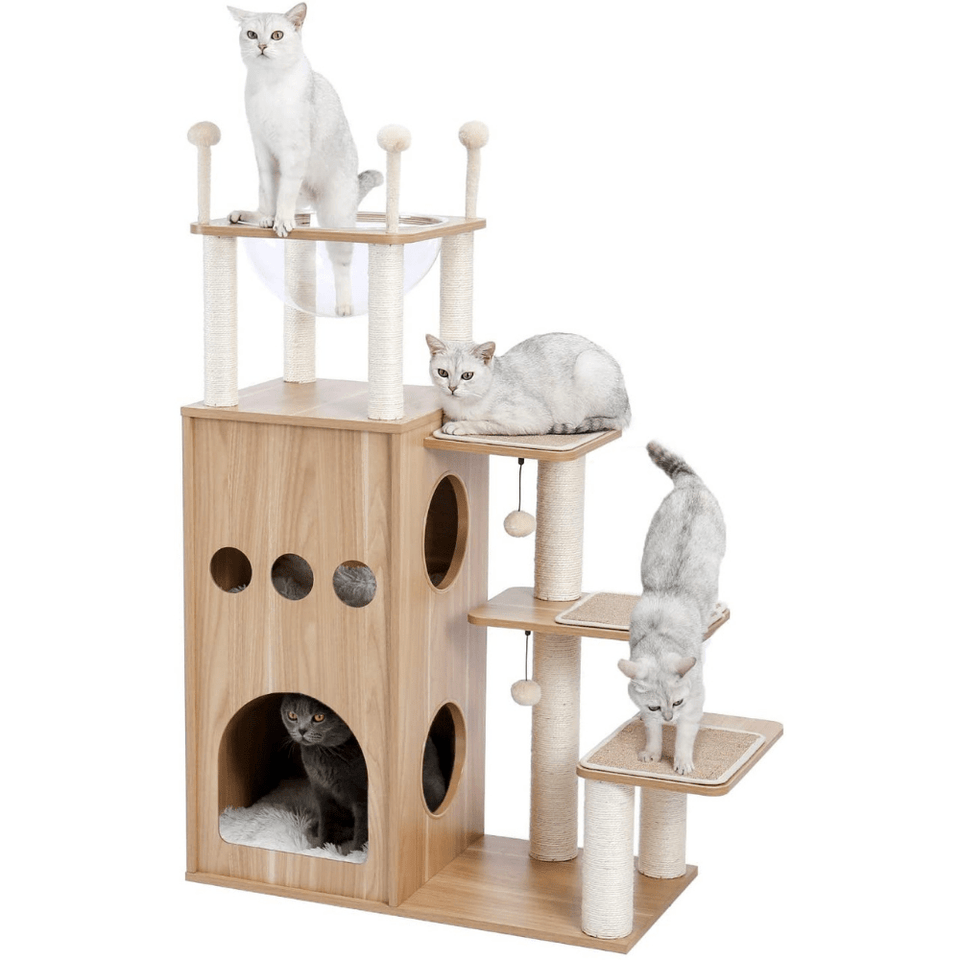 Cat Tree Palace - Cat Scratching Posts USA Cat Scratching Post Specialists | Cat Scratcher Trees & Poles 51.2" Deluxe Cat Scratching Post / Tree / Pole - Wood Buy 51.2" Deluxe Cat Scratching Post / Tree / Pole - Wood │Cat Tree Palace
