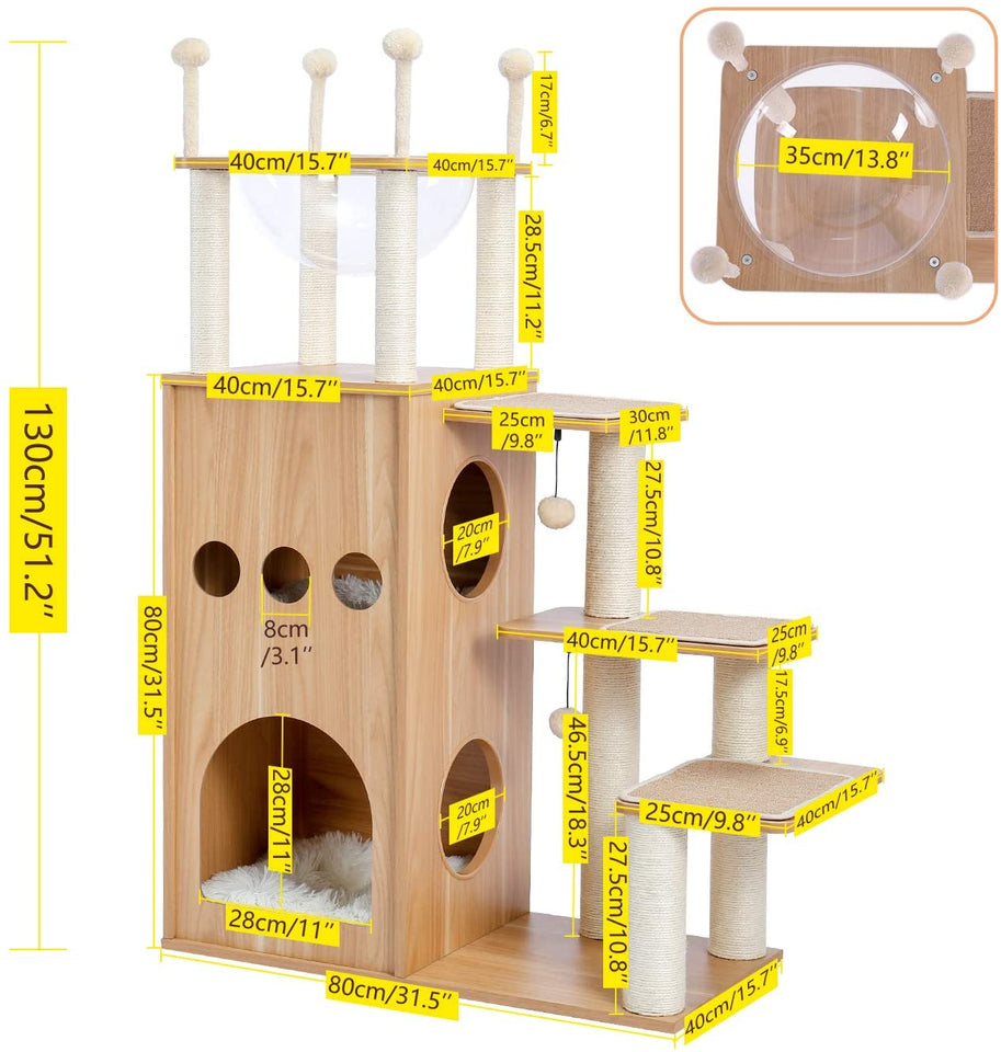 Cat Tree Palace - Cat Scratching Posts USA Cat Scratching Post Specialists | Cat Scratcher Trees & Poles 51.2" Deluxe Cat Scratching Post / Tree / Pole - Wood Buy 51.2" Deluxe Cat Scratching Post / Tree / Pole - Wood │Cat Tree Palace