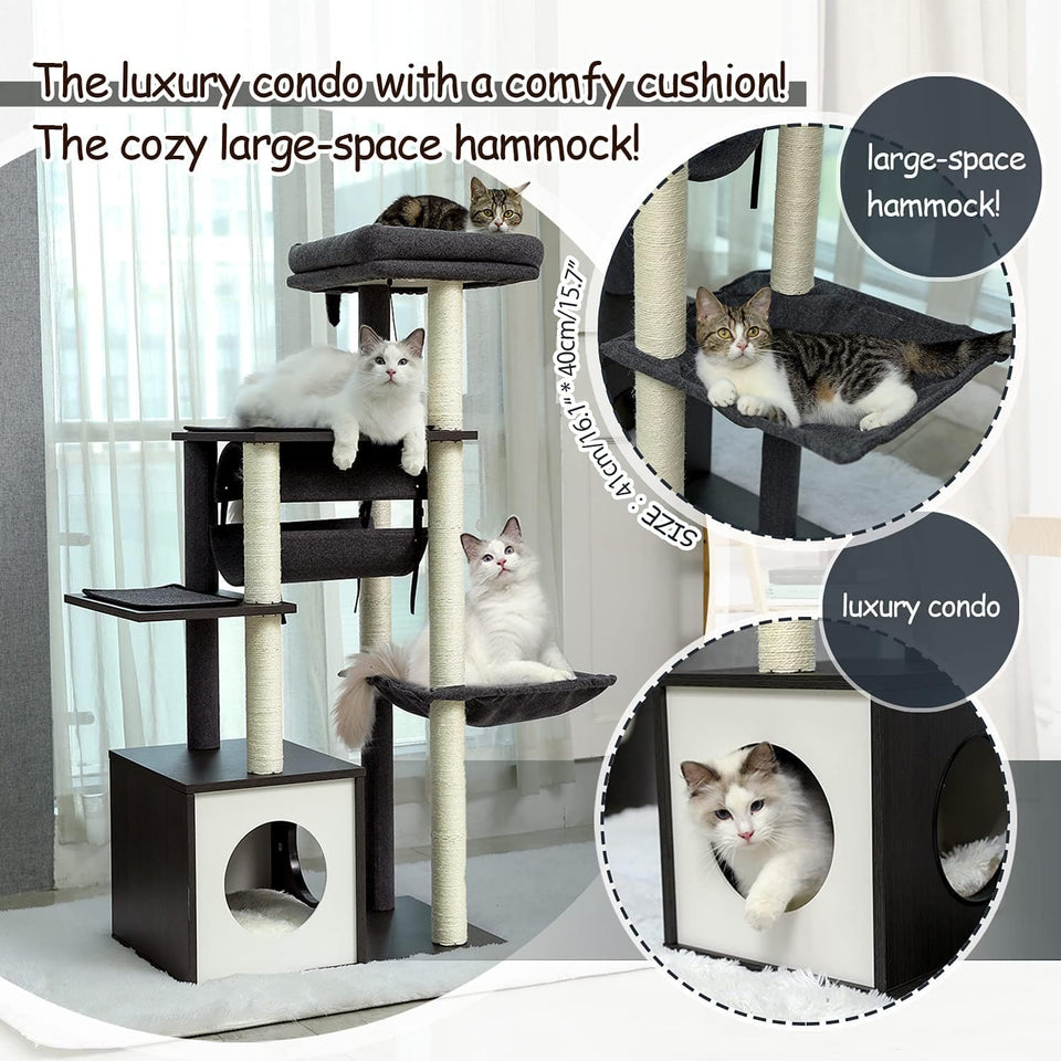 Cat Tree Palace - Cat Scratching Posts USA Cat Scratching Post Specialists | Cat Scratcher Trees & Poles 51.4" Cat Scratching Post / Tree / Pole - Black Buy 51.4" Cat Scratching Post / Tree / Pole - Black │ Cat Tree Palace