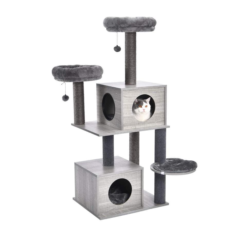 Cat Tree Palace - Cat Scratching Posts USA Cat Scratching Post Specialists | Cat Scratcher Trees & Poles 55.5" Cat Scratching Post / Tree / Pole - Grey Wood Buy 55.5" Cat Scratching Post / Tree / Pole - Grey Wood │ Cat Tree Palace