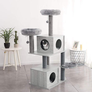Cat Tree Palace - Cat Scratching Posts USA Cat Scratching Post Specialists | Cat Scratcher Trees & Poles 55.5" Cat Scratching Post / Tree / Pole - Grey Wood Buy 55.5" Cat Scratching Post / Tree / Pole - Grey Wood │ Cat Tree Palace