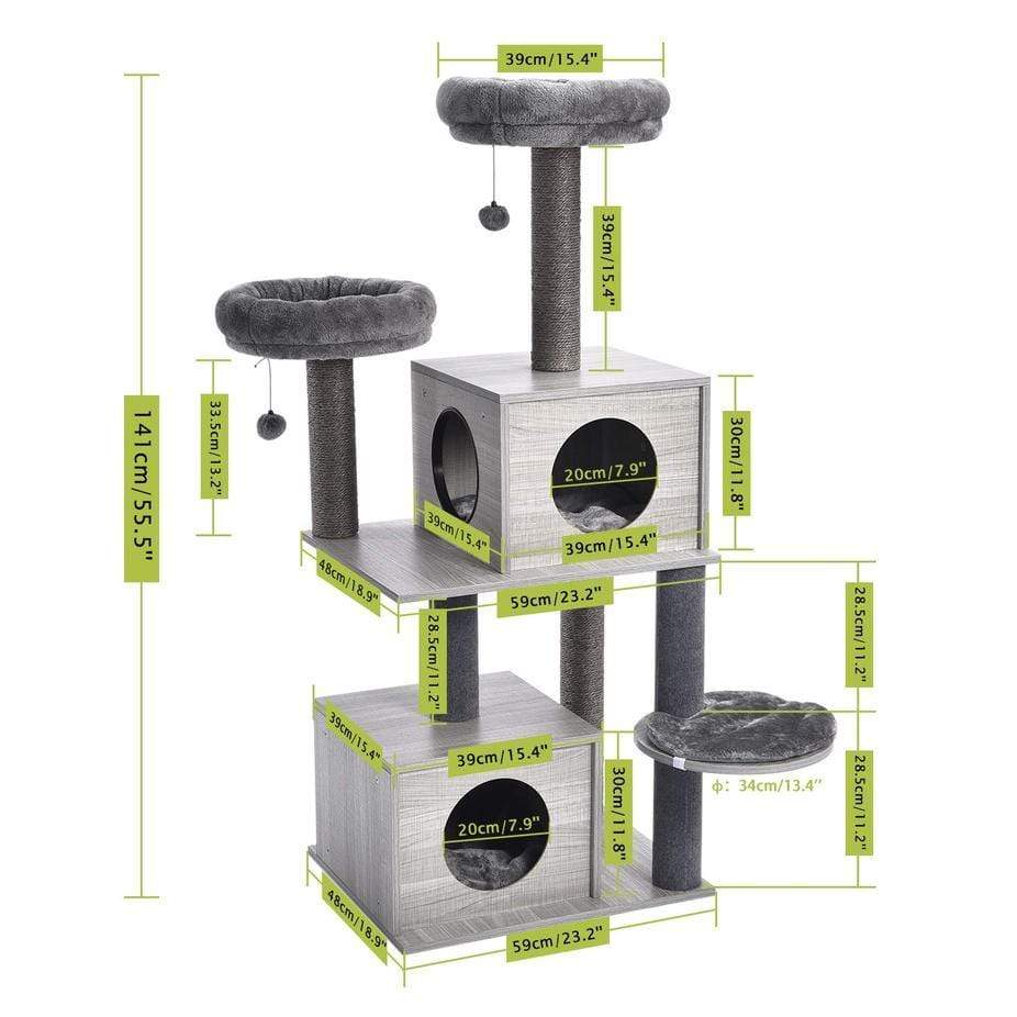 Cat Tree Palace - Cat Scratching Posts USA Cat Scratching Post Specialists | Cat Scratcher Trees & Poles 55.5" Cat Scratching Post / Tree / Pole - Grey Wood Buy 55.5" Cat Scratching Post / Tree / Pole - Grey Wood │ Cat Tree Palace