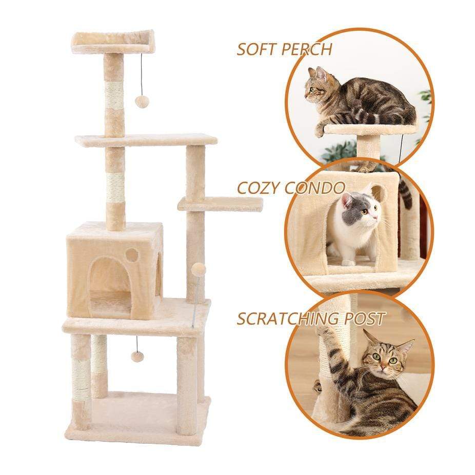 Cat Tree Palace - Cat Scratching Posts USA Cat Scratching Post Specialists | Cat Scratcher Trees & Poles 57.1" Cat Scratching Post / Tree / Pole - Beige Buy 57.1" Cat Scratching Post / Tree / Pole - Beige │ Cat Tree Palace