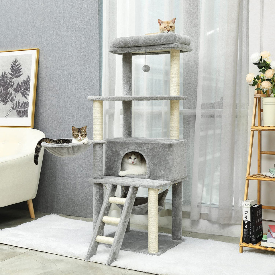 Cat Tree Palace - Cat Scratching Posts USA Cat Scratching Post Specialists | Cat Scratcher Trees & Poles 60" Cat Scratching Post / Tree / Pole - Grey Buy 60" Cat Scratching Post / Tree / Pole - Grey │ Cat Tree Palace