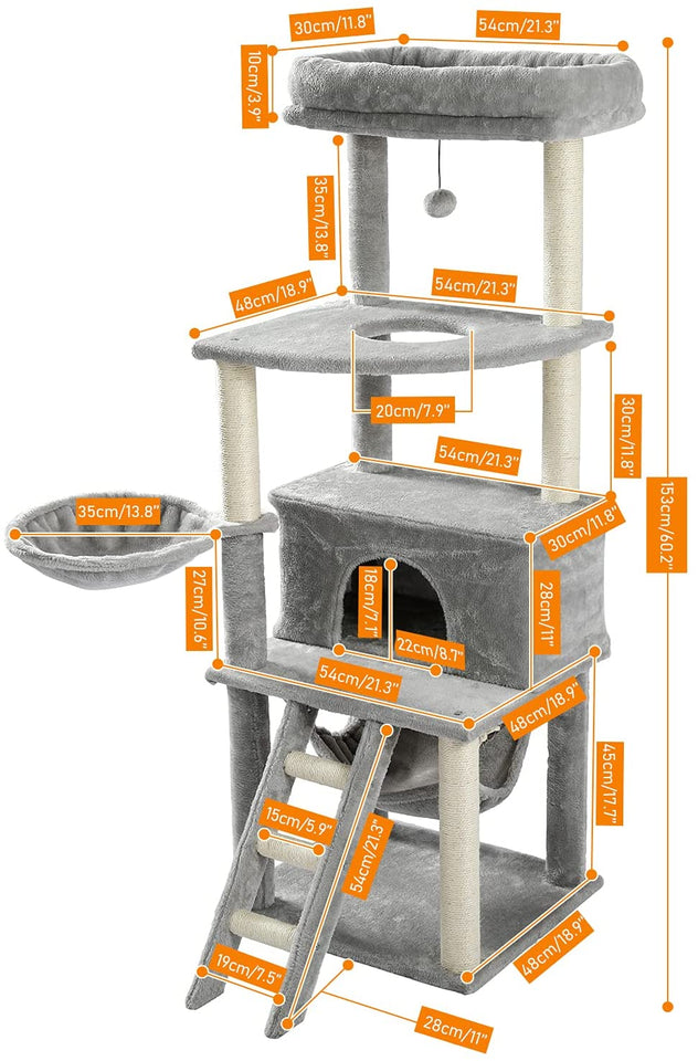 Cat Tree Palace - Cat Scratching Posts USA Cat Scratching Post Specialists | Cat Scratcher Trees & Poles 60" Cat Scratching Post / Tree / Pole - Grey Buy 60" Cat Scratching Post / Tree / Pole - Grey │ Cat Tree Palace