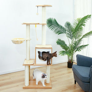 Cat Tree Palace - Cat Scratching Posts USA Cat Scratching Post Specialists | Cat Scratcher Trees & Poles 65.6" Multi Level Cat Scratching Post / Tree / Pole - Wood Buy 65.6" Multi Level Cat Scratching Post / Tree / Pole - Wood │Cat Tree Palace