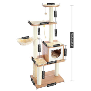 Cat Tree Palace - Cat Scratching Posts USA Cat Scratching Post Specialists | Cat Scratcher Trees & Poles 65.6" Multi Level Cat Scratching Post / Tree / Pole - Wood Buy 65.6" Multi Level Cat Scratching Post / Tree / Pole - Wood │Cat Tree Palace