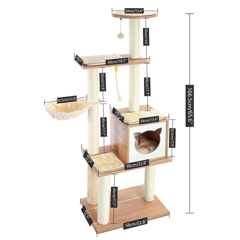 Cat Tree Palace - Cat Scratching Posts USA Cat Scratching Post Specialists | Cat Scratcher Trees & Poles 65.6" Multi Level Cat Scratching Post / Tree / Pole - Wood Buy 65.6" Multi Level Cat Scratching Post / Tree / Pole - Wood │Cat Tree Palace