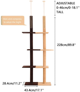 Cat Tree Palace - Cat Scratching Posts USA Cat Scratching Post Specialists | Cat Scratcher Trees & Poles 89.8" Floor To Ceiling Cat Scratching Post / Tree / Pole - Beige Buy 89.8" Floor To Ceiling Cat Scratching Post - Beige │Cat Tree Palace