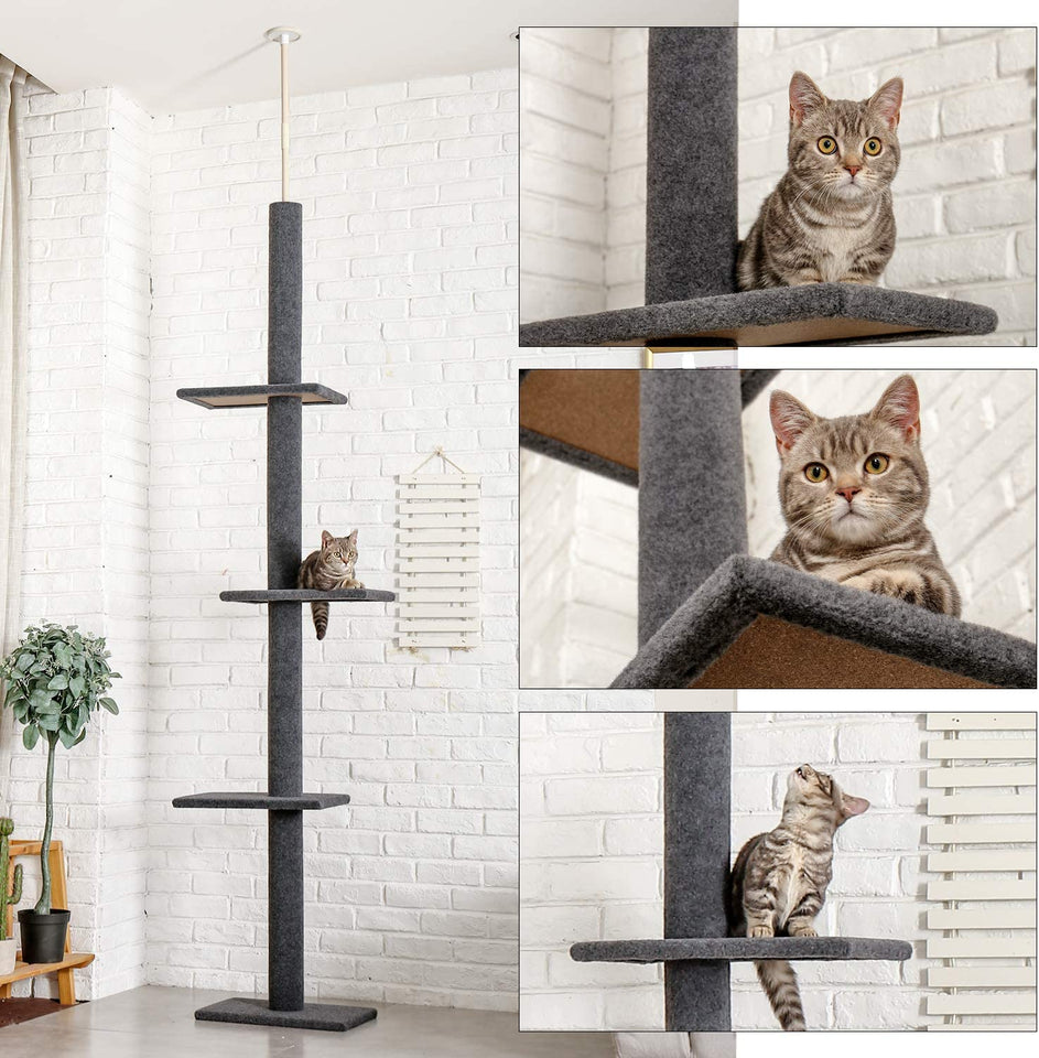 Cat Tree Palace - Cat Scratching Posts USA Cat Scratching Post Specialists | Cat Scratcher Trees & Poles 89.8" Floor To Ceiling Cat Scratching Post / Tree / Pole - Grey Buy 89.8" Floor To Ceiling Cat Scratching Post - Grey │Cat Tree Palace