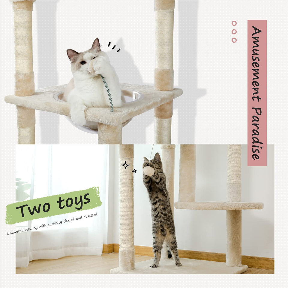 Cat Tree Palace - Cat Scratching Posts USA Cat Scratching Post Specialists | Cat Scratcher Trees & Poles 92.9"-101.6" Cat Scratching Post / Tree / Pole - Beige Buy 92.9"-101.6" Cat Scratching Post / Tree / Pole - Beige │Cat Tree Palace
