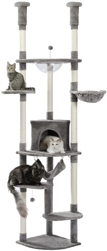 Cat Tree Palace - Cat Scratching Posts USA Cat Scratching Post Specialists | Cat Scratcher Trees & Poles 92.9"-101.6" Cat Scratching Post / Tree / Pole - Grey Buy 92.9"-101.6" Cat Scratching Post / Tree / Pole - Grey │Cat Tree Palace