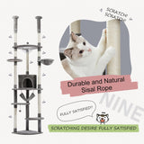 Cat Tree Palace - Cat Scratching Posts USA Cat Scratching Post Specialists | Cat Scratcher Trees & Poles 92.9"-101.6" Cat Scratching Post / Tree / Pole - Grey Buy 92.9"-101.6" Cat Scratching Post / Tree / Pole - Grey │Cat Tree Palace