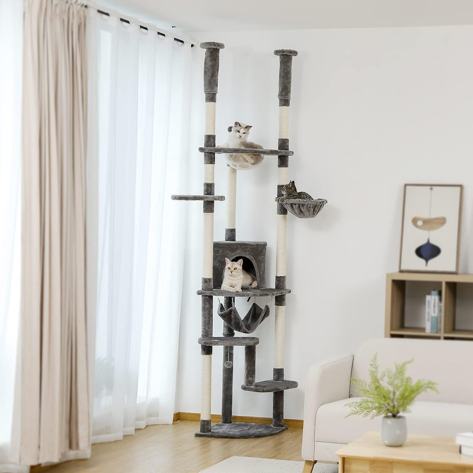 Cat Tree Palace - Cat Scratching Posts USA Cat Scratching Post Specialists | Cat Scratcher Trees & Poles 92.9"-101.6" Cat Scratching Post / Tree / Pole - Grey Buy 92.9"-101.6" Cat Scratching Post / Tree / Pole - Grey │Cat Tree Palace