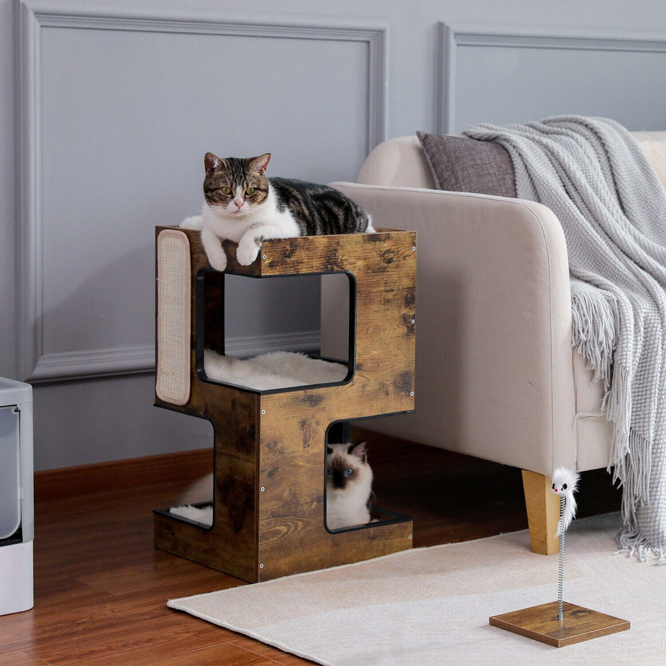 Cat Tree Palace - Cat Scratching Posts USA Cat Scratching Post Specialists | Cat Scratcher Trees & Poles Brown 23" Cat Scratching Post / Tree / Pole Side Table