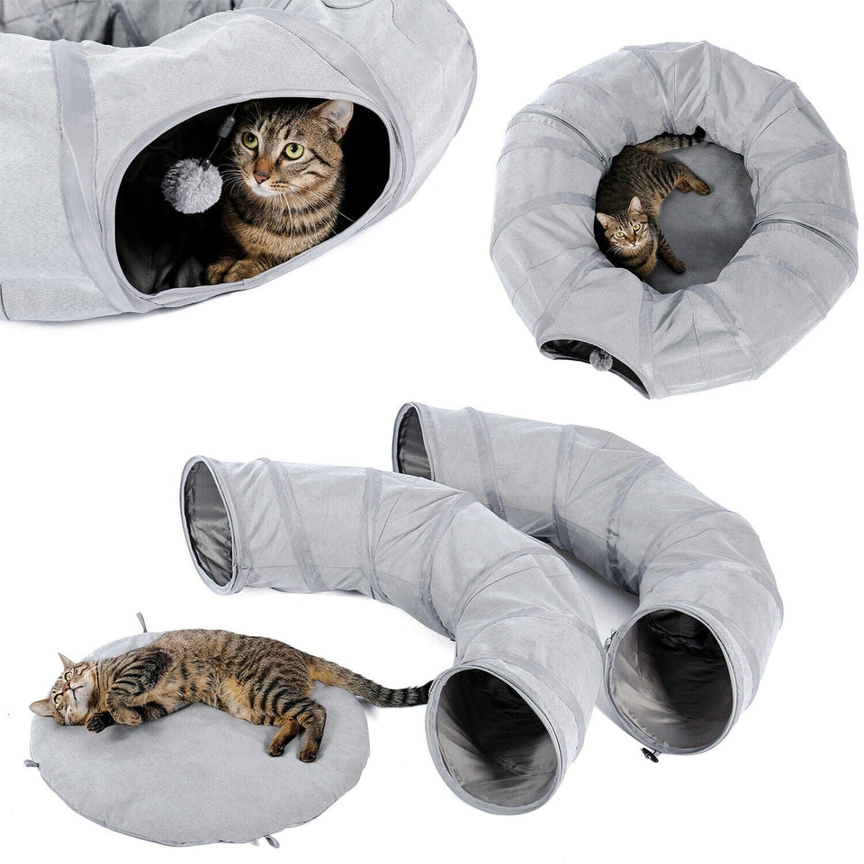 Cat Tree Palace - Cat Scratching Posts USA Cat Scratching Post Specialists | Cat Scratcher Trees & Poles Collapsible Round Cat Tunnel
